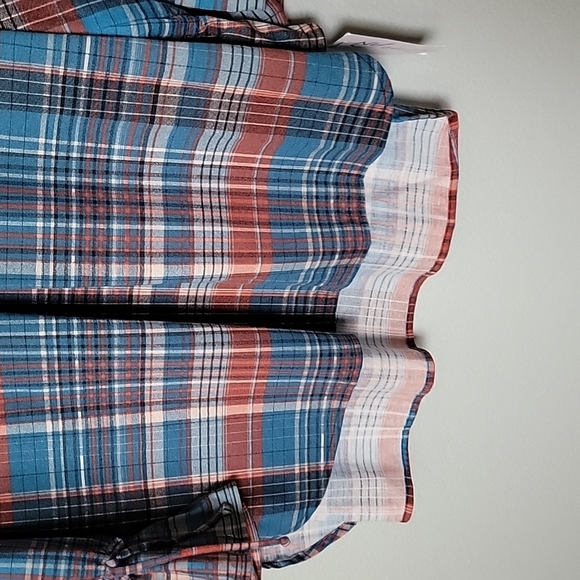 NY Collection Casual NWT size 1X plaid long sleeve top - Picture 5 of 8